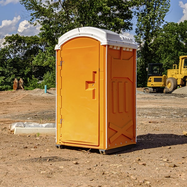 how often are the portable restrooms cleaned and serviced during a rental period in Penn Run